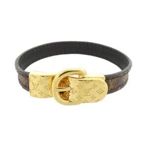 LOUIS VUITTON Brown Monogram Charm Bracelet